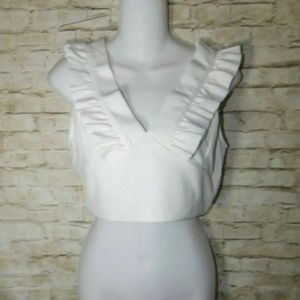 Shein White Blouse Size Medium